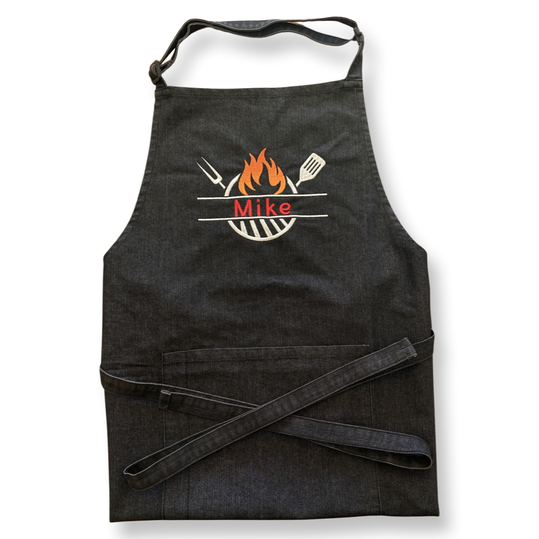Apron - Grill and Utensils - Personalized