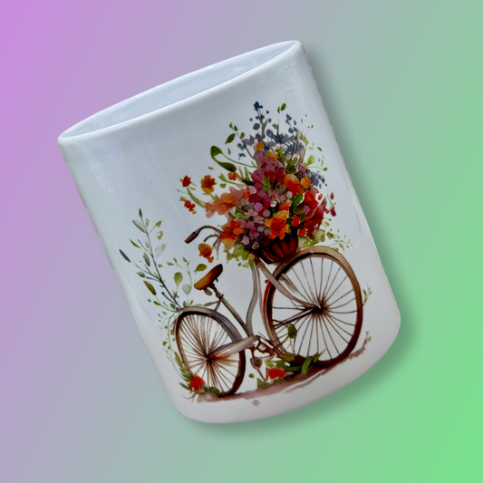 Planter Pot - Bike with Flowers