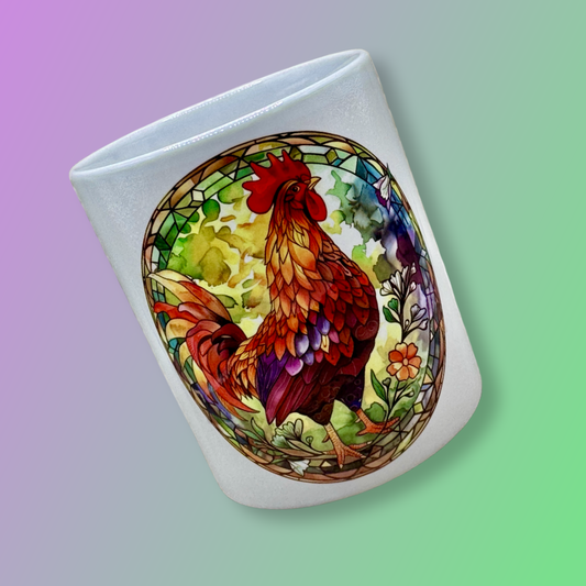 Planter Pot - Stained Glass Rooster