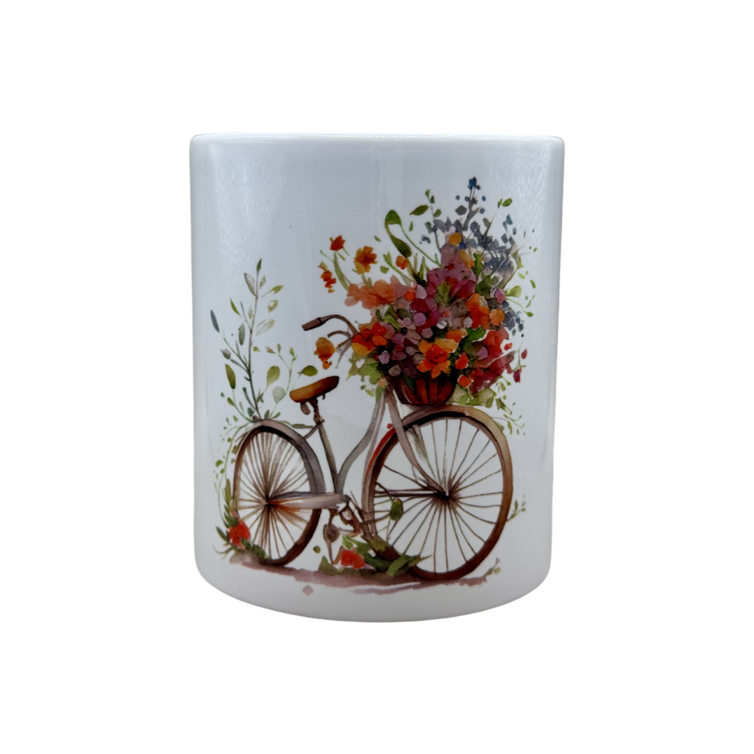 Planter Pot - Bike with Flowers