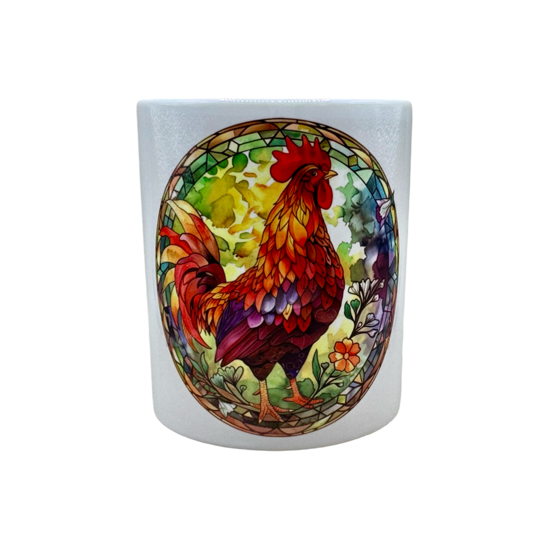 Bloempot - Glas-in-lood Haan