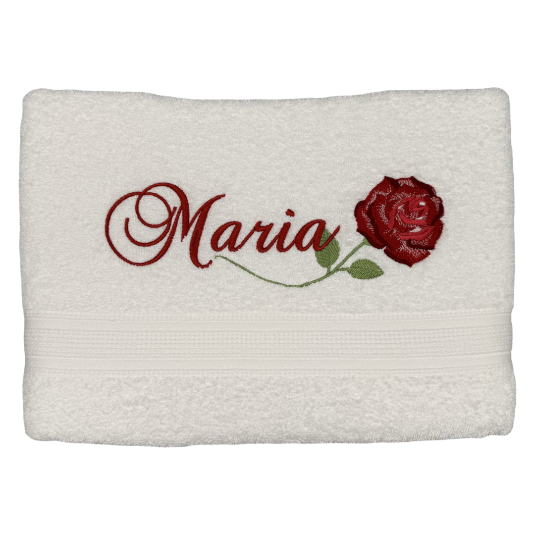 Hand Towel - Rose with Name