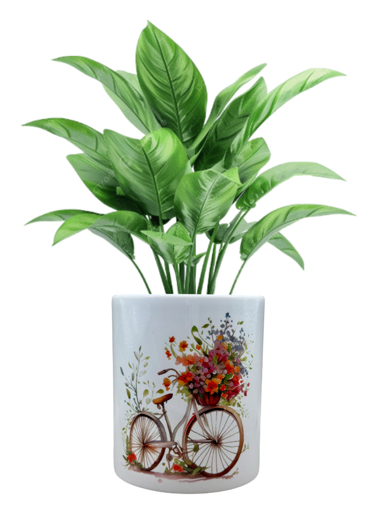 Planter Pot - Bike with Flowers