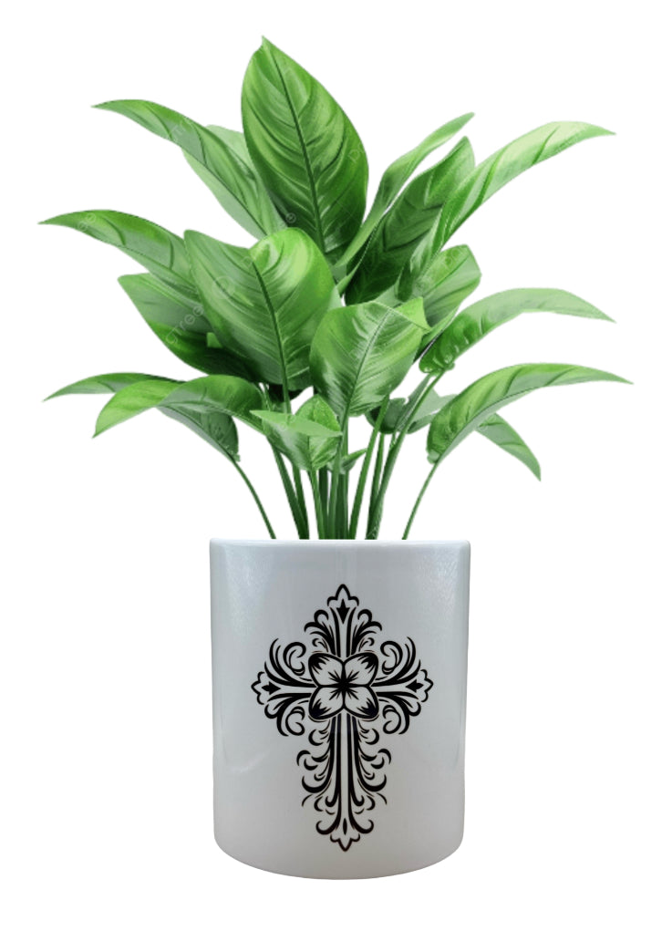 Planter Pot - Cross