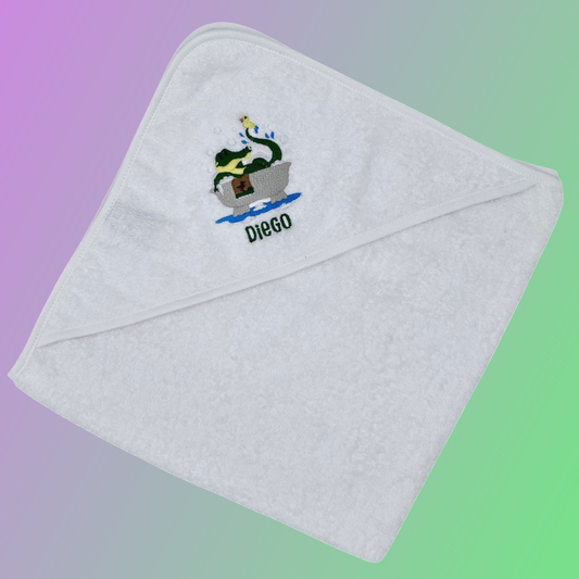 Hooded Towel - Crocodile Name