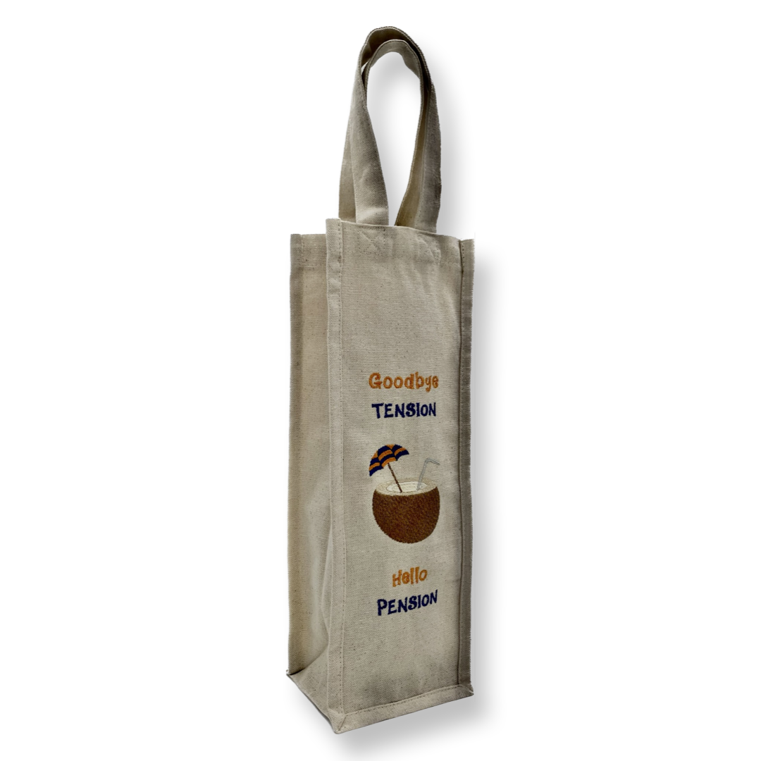 Wine Bag - Goodbye Tension Hello Pension