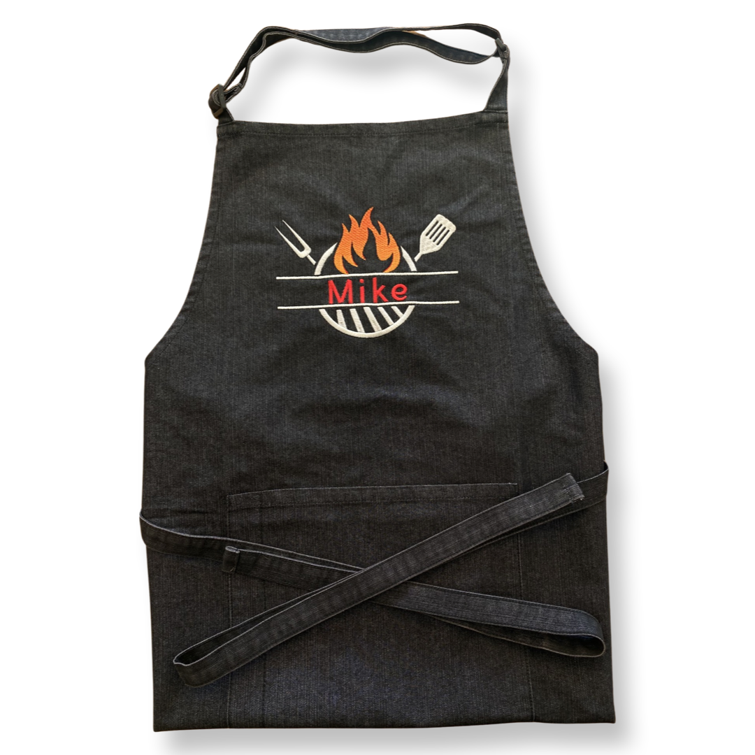 Apron - Grill and Utensils - Personalized