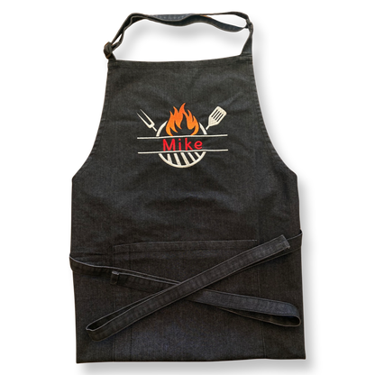 Apron - Grill and Utensils - Personalized