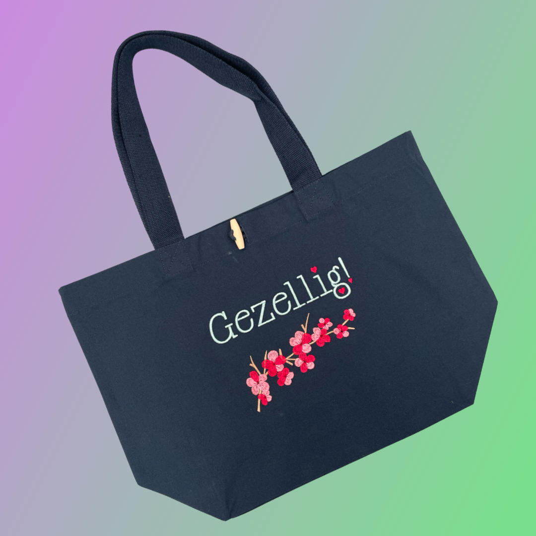 Tote Bag - Gezellig met kersenbloesems