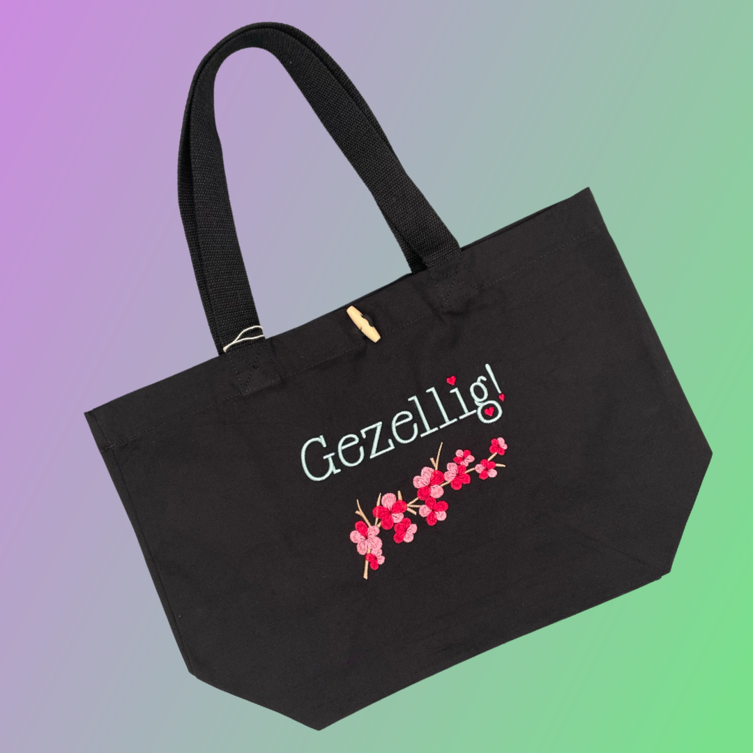 Tote Bag - Gezellig met kersenbloesems