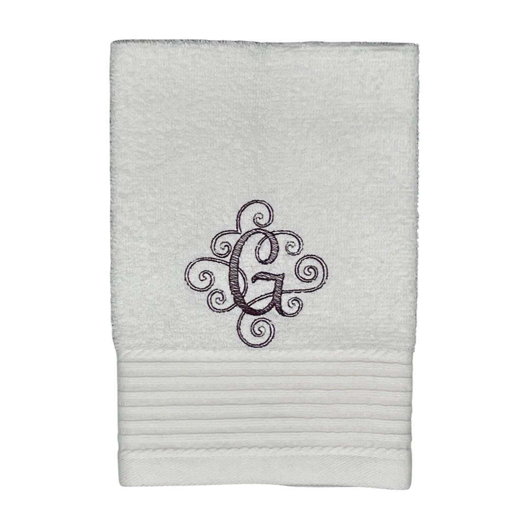 Guest Towel - Swirl Monogram