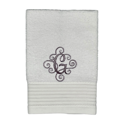 Guest Towel - Swirl Monogram