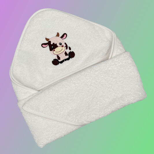 Hooded Bath Towel - Cow