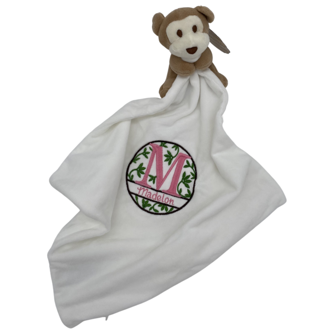 Baby-Schmusedecke – Monogramm mit Namen 