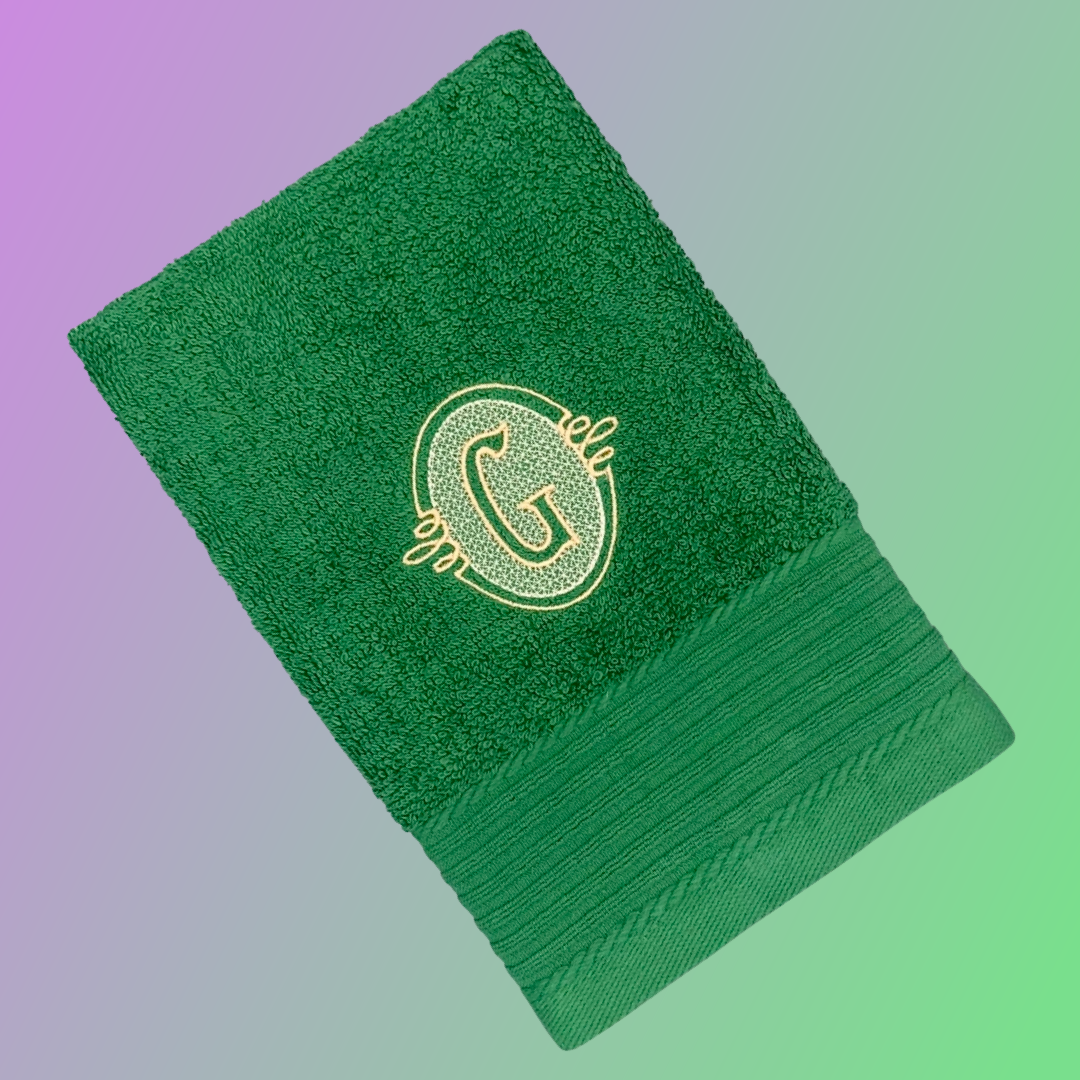 Gastendoek - ovaal monogram