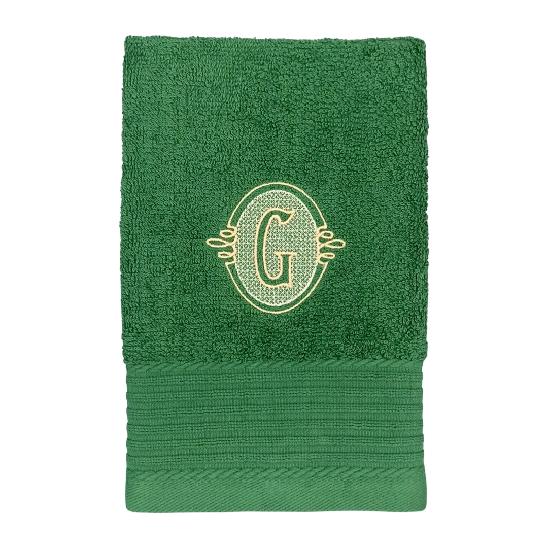 Gastendoek - ovaal monogram