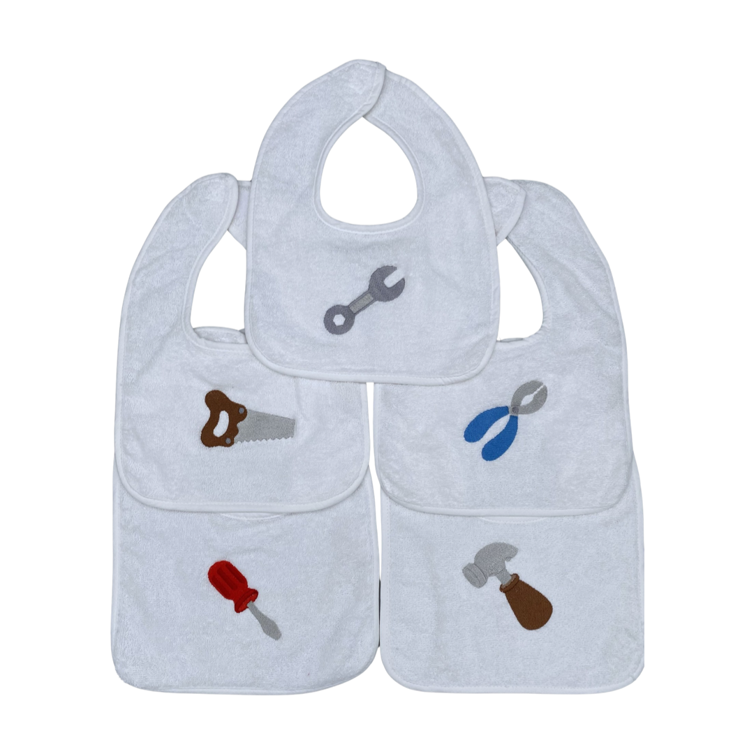 Baby Bibs - Set of 5 - Tools