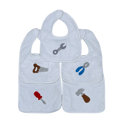 Baby Bibs - Set of 5 - Tools