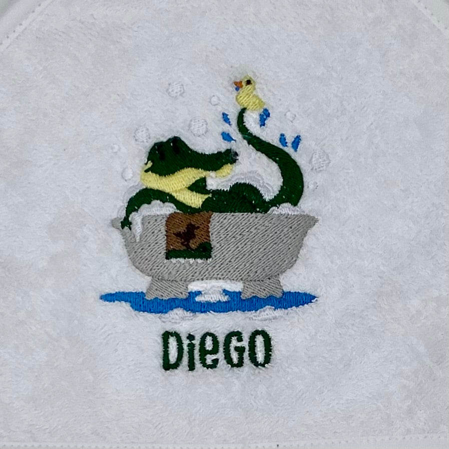 Hooded Towel - Crocodile Name